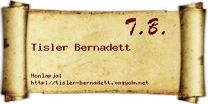 Tisler Bernadett névjegykártya