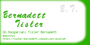 bernadett tisler business card